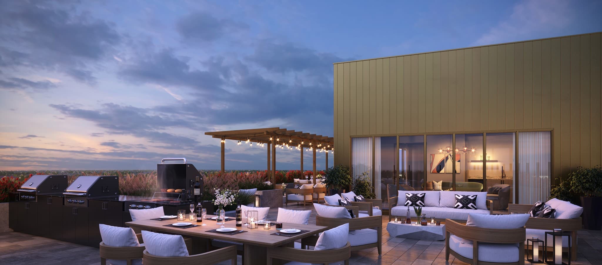 Luxury condominium terrace